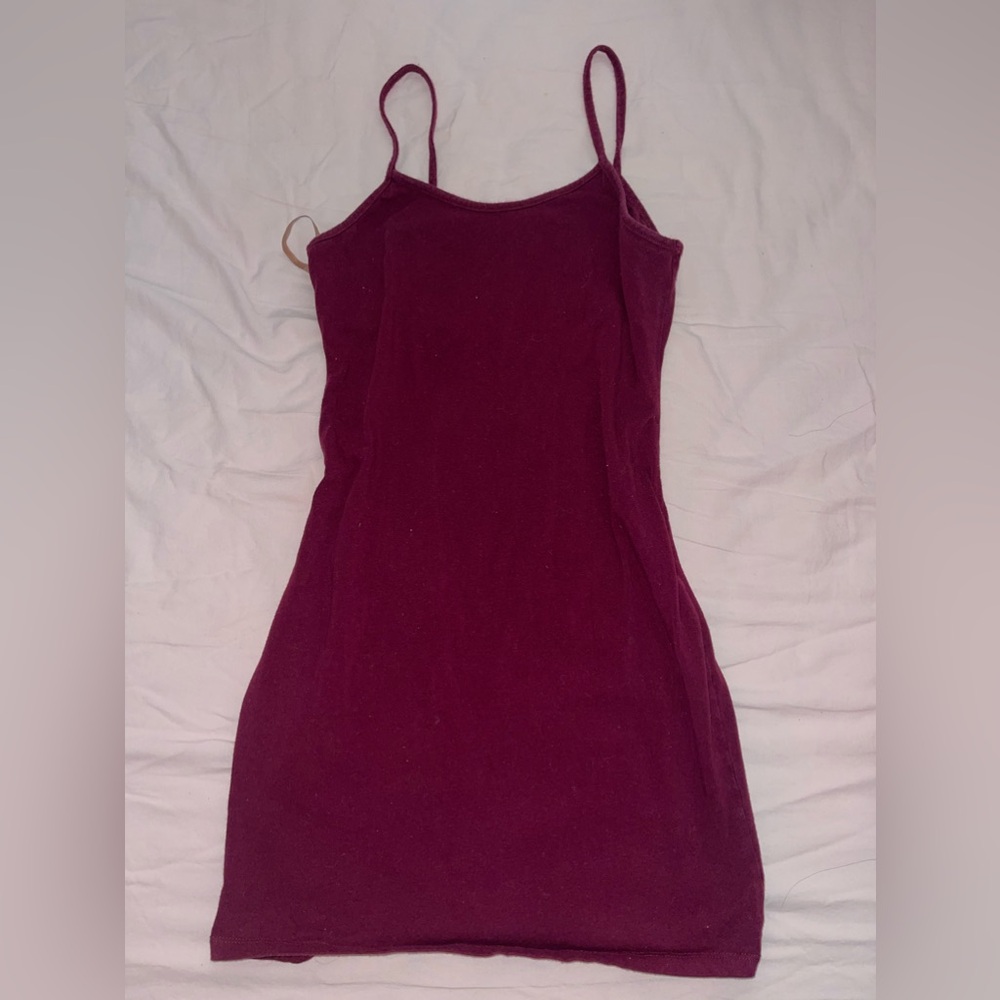 Burgundy Tank Top Mini Dress Size Large